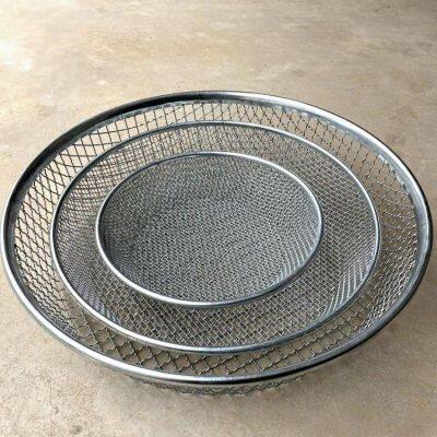Trending 2.7 Inches Depth Gravel Sifter Stainless Steel Wire Dust Sand Screen Welding for Industrial Filters Sorting Grading