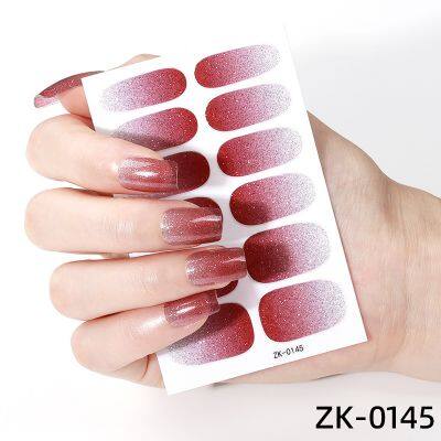 Nueva tendencia: stickers de película de esmalte de uñas de estilo francés de color sólido