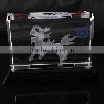 3D dargon laser crystal animal crystal model