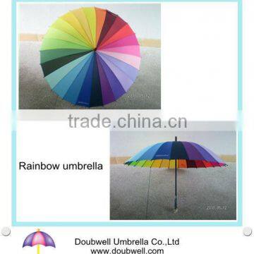 24ribs umbrella and manual open 24k rainbow umbrella