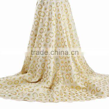 Mitaloo MOG0189 Latest Fashion Custom Embroidery Polyester African Lace Fabric With Sequins Organza Lace
