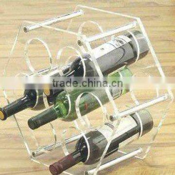 Acrylic wine bottle holder