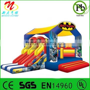 Party inflatable bounce slide, inflatable batman interactive combo