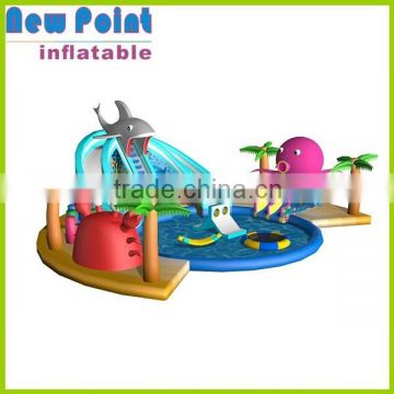 New Point PVC Shark Theme Inflatable Water Park