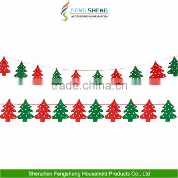 Christmas Xmas Tree Pendant Bunting Garland Banner Party Wall Hanging Decoration