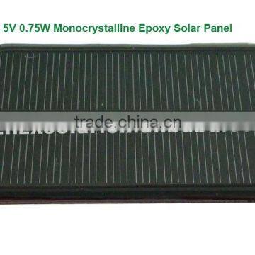 5V 0.75W Monocrystalline Epoxy Solar Panels from Manufacturer