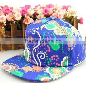 Fashion Vintage Paisley Flower Printed Boys Girls Snapback Cap