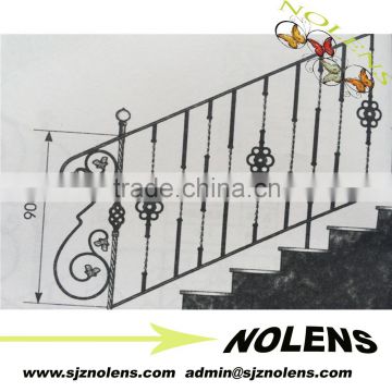 Good Quality Used Wrought Iron Fencing/Outdoor Wrought Iron Stair Railing