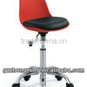 Modern ABS Plastic Barstool With Wheel/Red Tulip Chair ZM-149