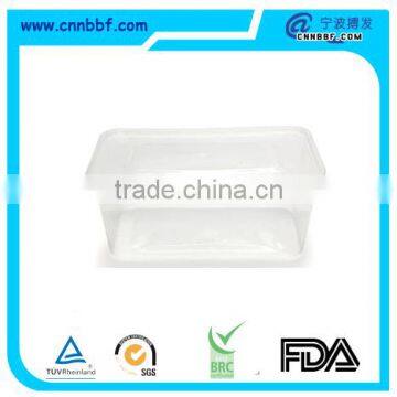 1000ml rectangle disposable plastic food containers