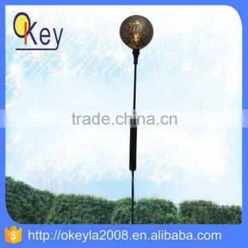 Trade Assurance glass chocolate solar garden stake globe light