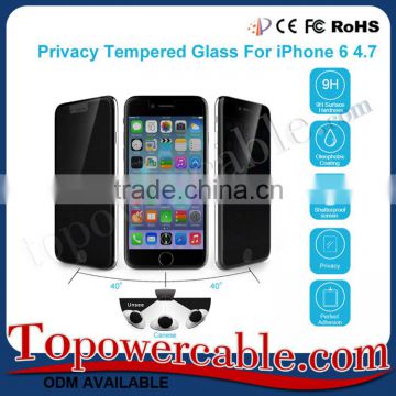 0.3mm 2.5D 9H Privacy Tempered Glass Screen Guards Protectors For iPhone 6 4.7-inch Mobiles