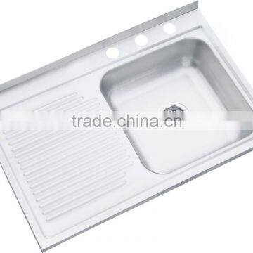 750*480mm XAL7548R Single Bowl Stainless Steel Sink Satin Finish Hot Sale for South America