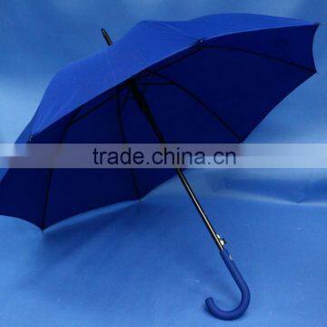 23" X 8ribs blue color promotional auto-open stick umbrella with matching color handle