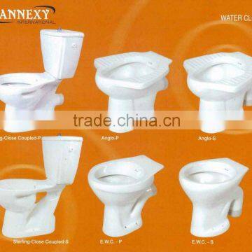 White ceramic toilet