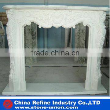 Indoor Used Freestanding European Marble Fireplace