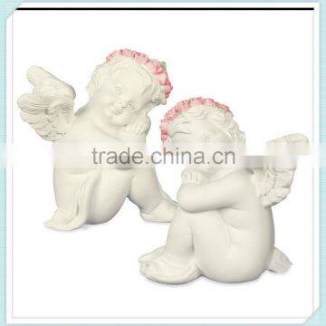 Adorable Polyresin Cherub Angel Figurine