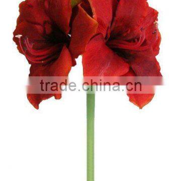 Artificial Flower, 27" Artificial Amaryllis, Red Silk Amaryllis