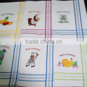 embroidery waffle weave cotton tea towel