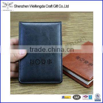 Fashion Business Hot Sale Embossed Custom Leather Notepad Holder