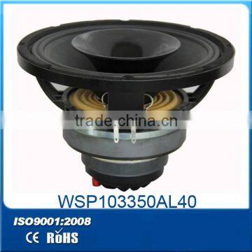 Professional speaker Aluminium black frame non-pressed paper cone dual magnet 10 inch PA system speaker ,