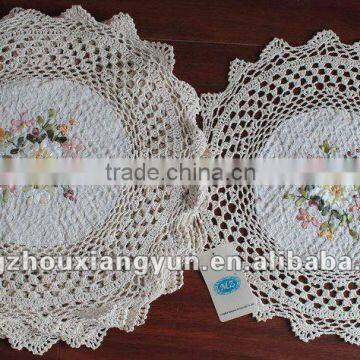 Large Luxury Crochet Tablecloth Rectangle Table Cover Embroidery
