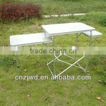 Brushed Silver Garden Aluminum Folding Picnic Table photo-3