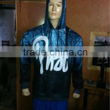 Men fleece hoodie made of cotton/polyester 300gsm