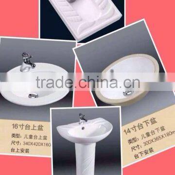 Children Pedestal Basin Ceramic Small Pedestal Basin photo-2