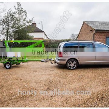 Trailer mounted pickup truck boom lift