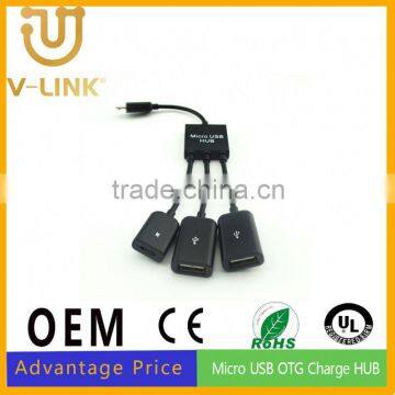 Custom male to female micro usb otg adapter for usb card