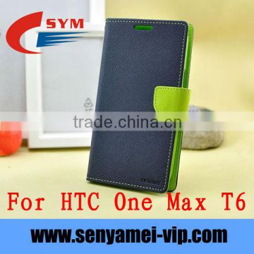 New Case Cover For HTC One Max Leather Case T6