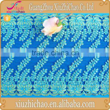 T0520-1China Supplier Fashion OEM Design Corded Lace Trim Floral Voile Saree Border photo-3
