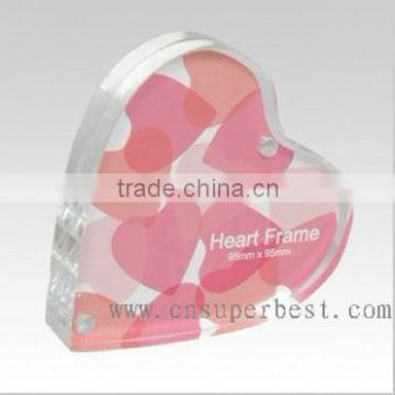 Heart shape acrylic photo frame