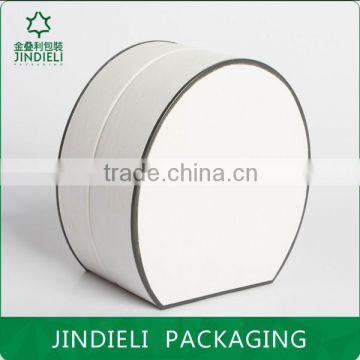 oval white leather jewellery box for gift