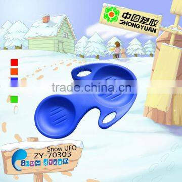 Double winter ski shovel
