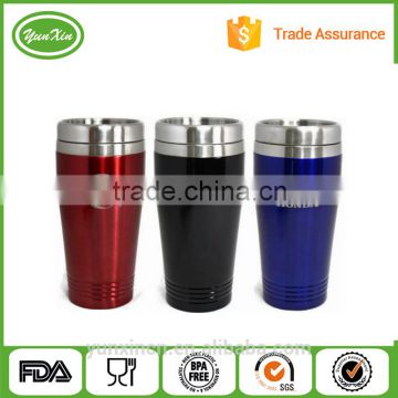 420ml double wall stainless steel auto travel mug with customized logo