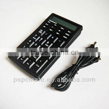 mini numeric keyboard with calculator and screen