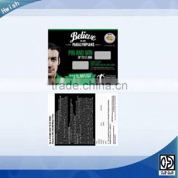Sports Lottery Scratch Card Printing
