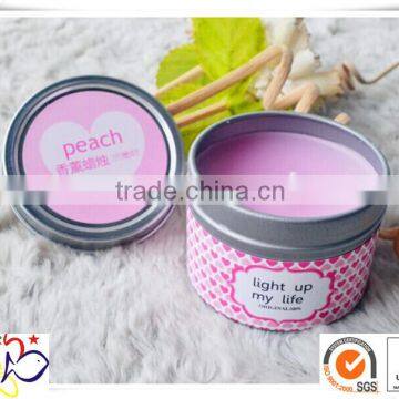 Round candle tin box/wholesale candle tin