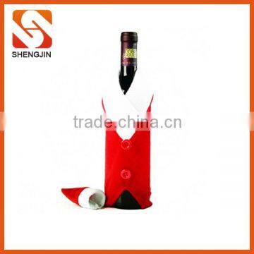 SJ-L6119 Wholesale Christmas santa suit Wine Bottle Cover 2016