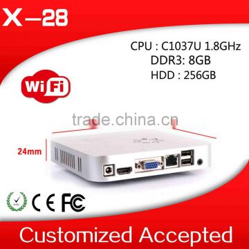 Support Full-Screen Movies And 2D Games Mini Itx Computer Mini PC Dual Lan All In One PC L20Y D525 4G RAM 1TB