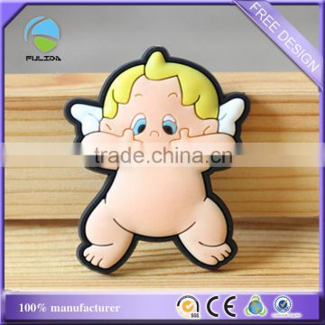 baby angel shaped soft pvc rubber souvenir fridge magnet