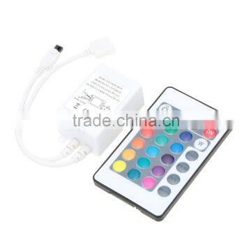 RGB Color Remote Control Dimmer DC 12V 24keys Mini Wireless IR LED Controller for led Strip light SMD 5050 / 3528