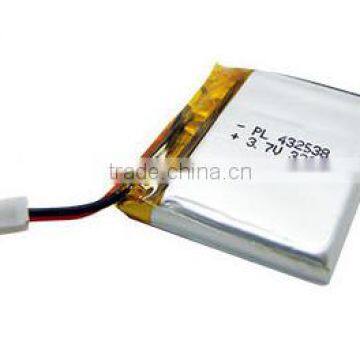 Lithium Polymer Battery PL432538 with 3.7V 320mAh for GPS/ Medical Equipment/MP3/MP4