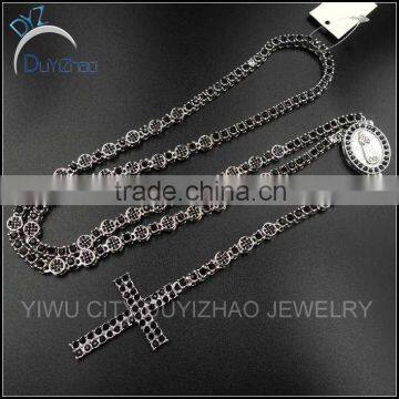 hot sale fashion mens hip hop rosary necklace jewelry