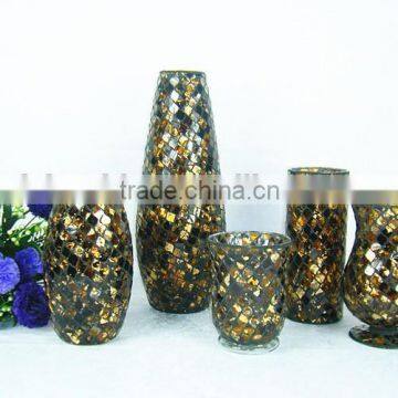 Christmas Mosaic Candle Holder and Vase