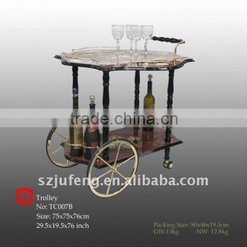 wooden restaurant/hotel room service trolley designs