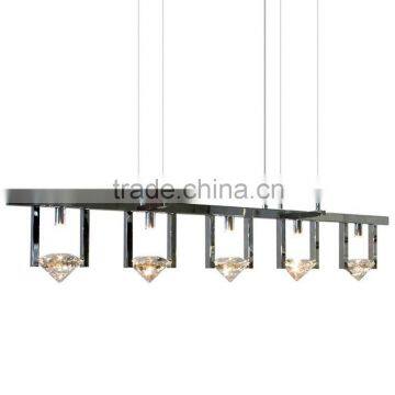 Furniture Salon Best Selling Hanging Diamond Chandelier Lighting 5 LED G9 Lights