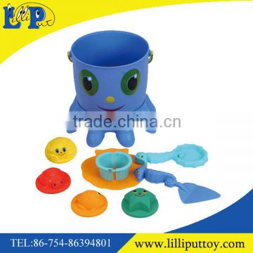 Net bag packing plastic smiling face beach bucket toy